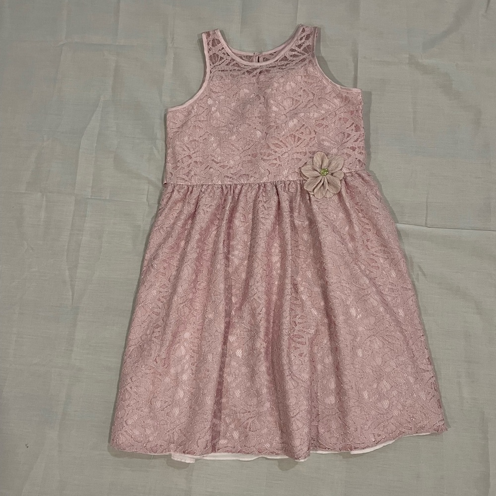 Wicked Glinda Elegant Pink Lace Kids Dress Medium